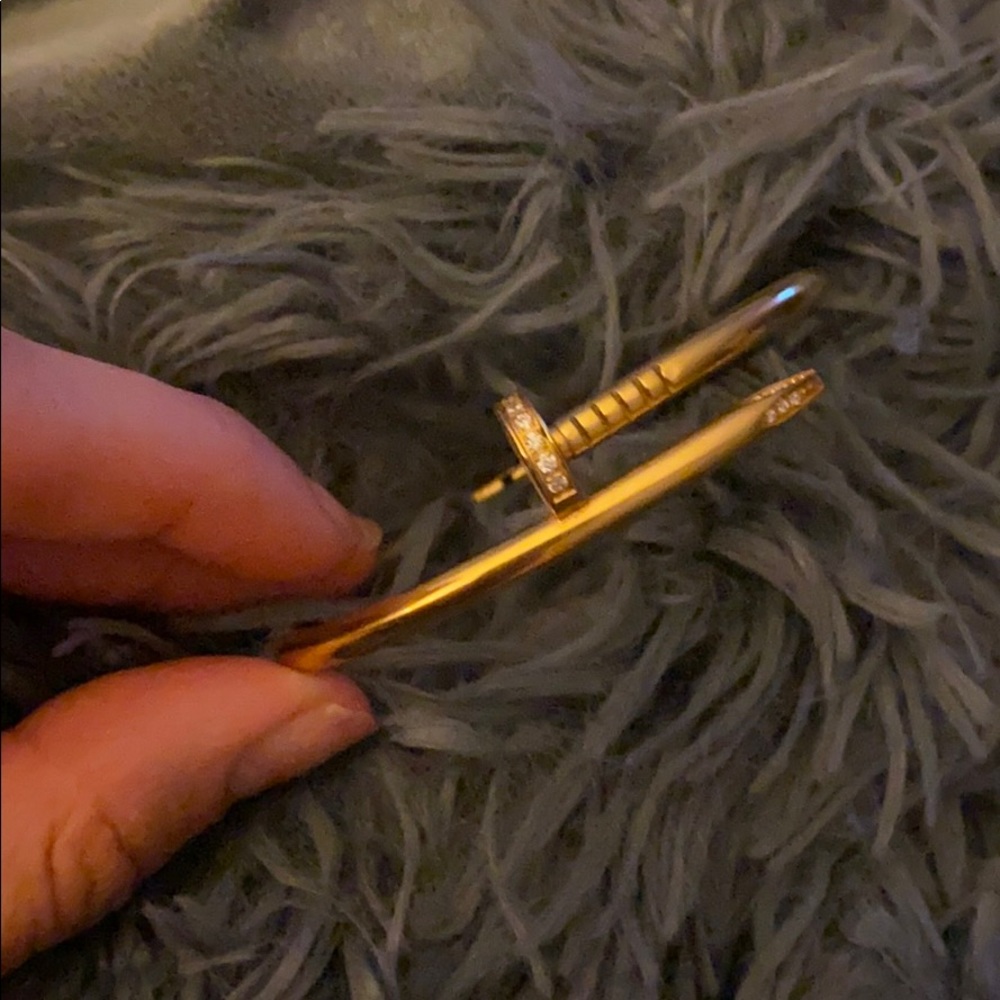 Gold cuff nail bracelet Juste un Clau